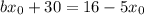 bx_0+30 = 16-5x_0