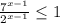 \frac{7^{x-1}}{2^{x-1}} \leq 1