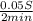 \frac{0.05S}{2 min}