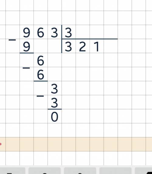 ВарВыполни деление9 6 3 :3 в столбике​