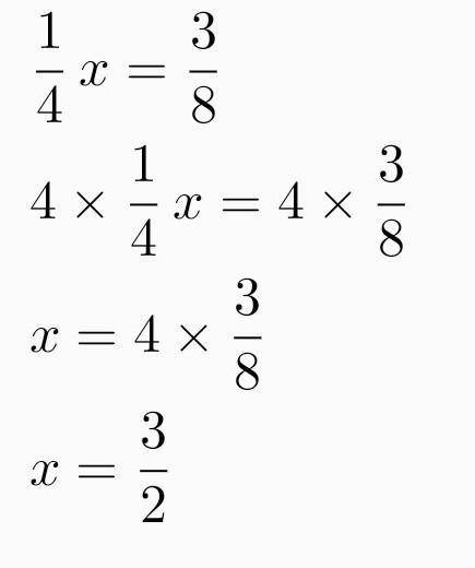 1/4х = 3/8 в интернете нет может вы