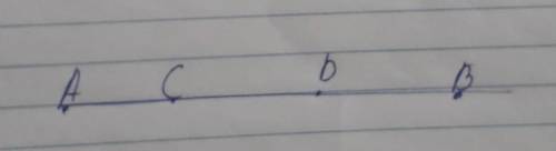 Изобразите на прямой точки A, B, C, D так, чтобы: точка С лежала между точками А и В, точка D лежала