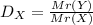 D_{X} = \frac{Mr(Y)}{Mr(X)}