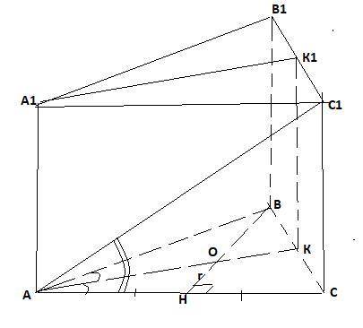 Основой прямой призмы является равнобедренный треугольник с углом a при основании и радиусом вписанн