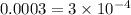 0.0003 = 3 \times 10 {}^{ - 4}