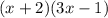 (x + 2)(3x - 1)