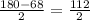 \frac{180-68}{2} =\frac{112}{2}