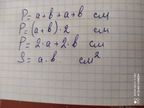 Найди периметр и площадь прямоугольника ответ P= см,S= см2 Это такой вопрос в билим ленде