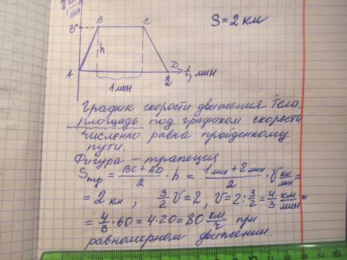 решите с объяснением задачку. Электричка проехала от одной станции до другой за 2 мин. Расстояние ме