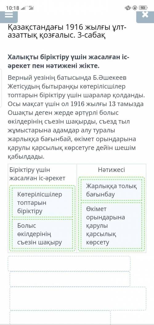 Халықты біріктіру үшін жасалған іс-әрекет пен нәтижені жікте. Верный уезінің батысында Б.Әшекеев Жет