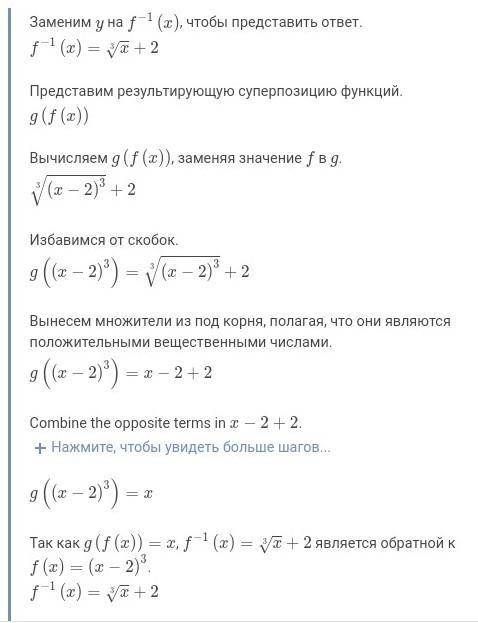 A) Найдите обратную функцию для функции () =x2-3