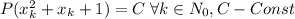 P(x_k^2+x_k+1)=C\;\forall k\in N_0, C-Const