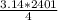 \frac{3.14*2401}{4}