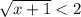 \sqrt{x+1}