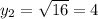 y_2=\sqrt{16} =4