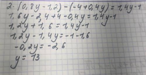 2(0.8y-1.2)-(-4+0.4y)=1.4y-1