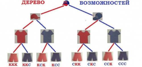 Составь дерево возможностей для решения задачи.​