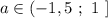 a\in (-1,5\ ;\ 1\ ]