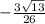 -\frac{3\sqrt{13}}{26}