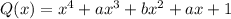 Q(x)=x^4+ax^3+bx^2+ax+1