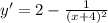 y'=2-\frac{1}{(x+4)^2}