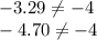 -3.29\neq -4\\ -4.70\neq -4