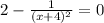 2-\frac{1}{(x+4)^2} =0