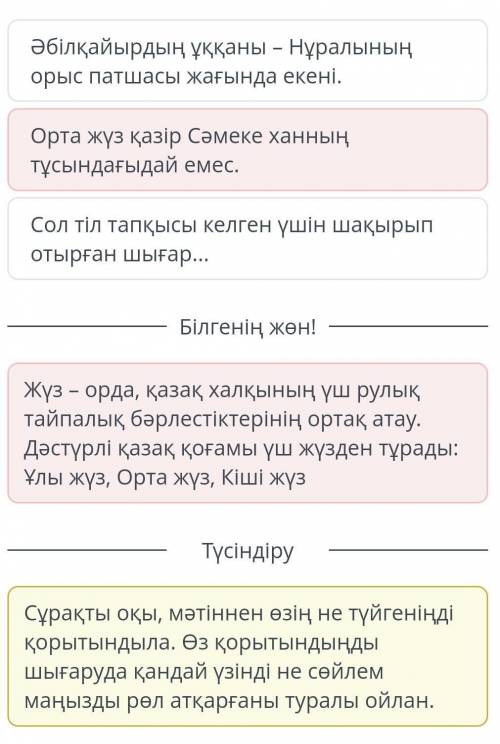 Сұраққа жауап бер. Автор өз кейіпкерінің халықпен бірге екенін қай сөйлемде білдіреді? ​