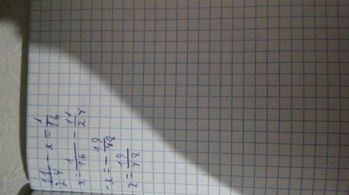 11/12-5/6=4/5+3/7=11/16-5/12=14/27-(5/27+1/6)=(7/15+2/9)-2/15=5/48+3/8+1/48=y-12/21=41/56y=?11/24-x=