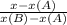 \frac{x-x(A)}{x(B)-x(A)}