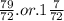 \frac{79}{72} .or. 1\frac{7}{72}