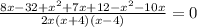 \frac{8x-32+x^{2}+7x+12-x^2-10x}{2x(x+4)(x-4)}=0