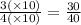 \frac{3( \times 10)}{4( \times 10)} = \frac{30}{40}