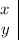 \begin{array}{c |c c}\hide x\\y\end{tabular}