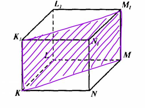 изобразите параллелепипед klmnk1l1m1n1 и постройте его сечение плоскость kmm1 докажите что построенн