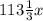 113\frac{1}{3}x