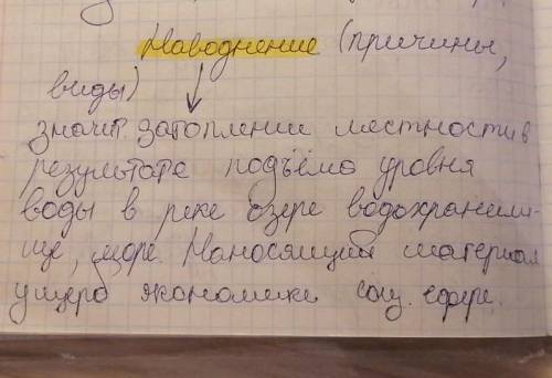 1) Дайте определение понятию «наводнение» Наводнение – это … 2) Соотнесите правильные варианты ответ