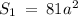 S_{1} \: = \: 81a^{2}