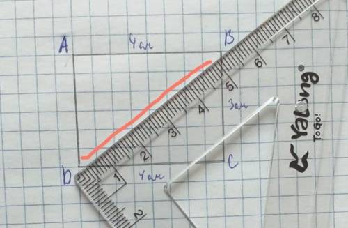 В прямоугольнике ABCD AB=4см BC=3см. Найдите длину векторов DB варианты:1)252)53)6 ​