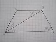В равнобокой трапеции один из углов равен 120°, диагональ трапеции образует с основанием угол 30°. Н