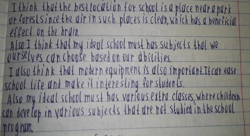 надо составить про школу моей мечты по английскому языку ​