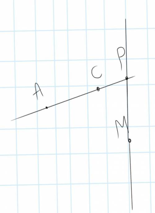 1. Даны отрезок AC, точка M, не лежащая на прямой AC, и точка P, лежащая н прямой AC. Каково взаимно