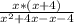 \frac{x*(x+4)}{x^{2} +4x-x-4}