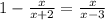 1-\frac{x}{x+2} =\frac{x}{x-3}