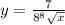 y = \frac{7}{8 {}^{8} \sqrt{x} }