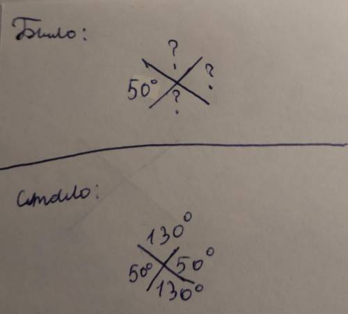 ГЕОМЕТРИЯ К.Р.Найдите смежные углы, если один на 50° больше другого!​