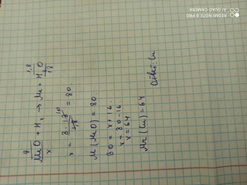 при,восстановлении,водородом,8г,оксида,двухвалентного,металла,образовалось1,8г,воды,оксид,какого,мет