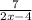 \frac{7}{2x-4}