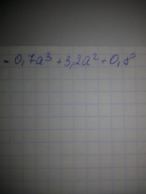 0,2a³+1,4a²-2,2-0,9a³+1,8a²+3​