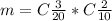 m=C\frac{3}{20} *C\frac{2}{10}